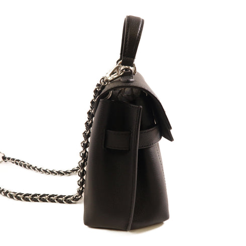 LOUIS VUITTON LV SHW Lockme Ever Mini 2 Way Shoulder Bag M20997 Calfskin Balck