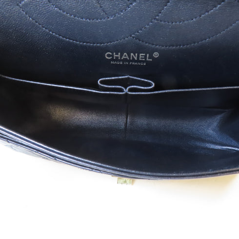 CHANEL Quilted CC SHW 2.55 Chain Shoulder Handbag Calfskin Leather Blue