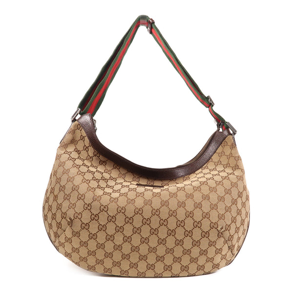 GUCCI GG SHW GG Shoulder Bag 189752 Coated Canvas Brown