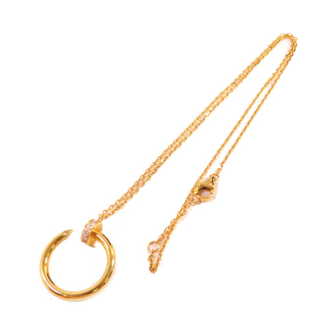 CARTIER Diamond Juste Un Clou Necklace 18K Yellow Gold