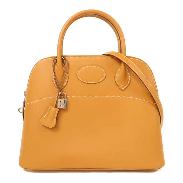 HERMES PHW Bolide 31 2 Way Shoulder Bag Chamonix Leather Brown