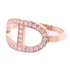 HERMES Chaine D Ancre Contour Diamond Ring #53 US#6.25 18K Rose Gold