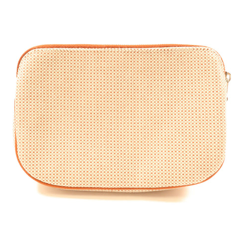 HERMES PHW Pouch Cotton Brown