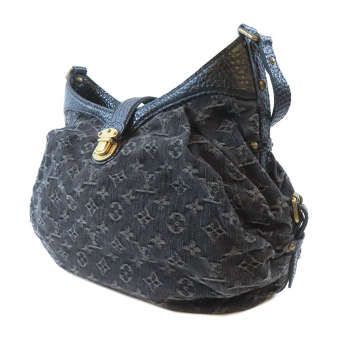 LOUIS VUITTON LV GHW Slightly XS Shoulder Handbag M95608 Monogram Denim Black