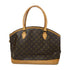 LOUIS VUITTON LV GHW Lockit Horizontal Handbag M40104 Monogram Brown