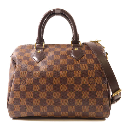 LOUIS VUITTON LV GHW Speedy Bandouliere 25 2 Way Shoulder Bag N41368 Damier