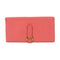 HERMES GHW Bearn Bi-fold Fold Long Wallet Chevre Leather Rose Dragee Pink