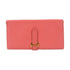 HERMES GHW Bearn Bi-fold Fold Long Wallet Chevre Leather Rose Dragee Pink