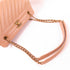 CHANEL Herringbone CC GHW Chain Shoulder Bag Calfskin Leather Beige