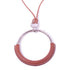 HERMES Necklace Leather/Metal Brown/Silver