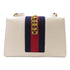 GUCCI GG GHW Sylvia Shoulder Bag Calfskin Leather White