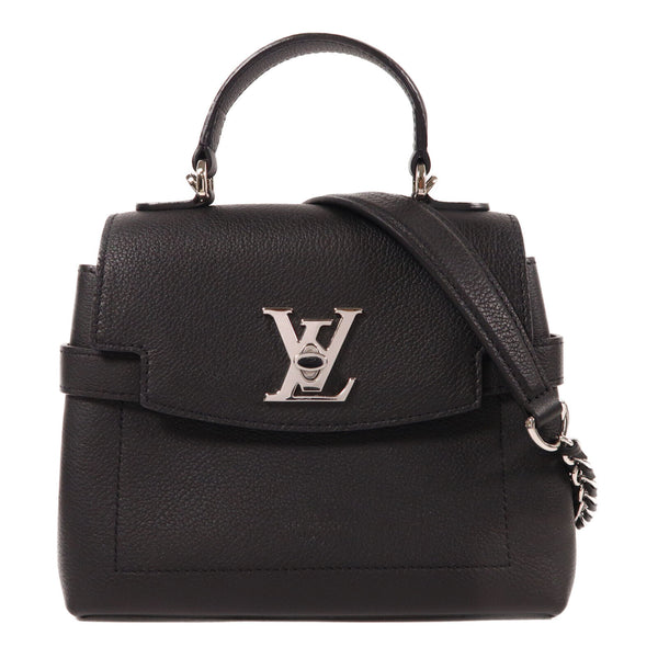 LOUIS VUITTON LV SHW Lockme Ever BB Shoulder Bag M53937 Calfskin Leather Black