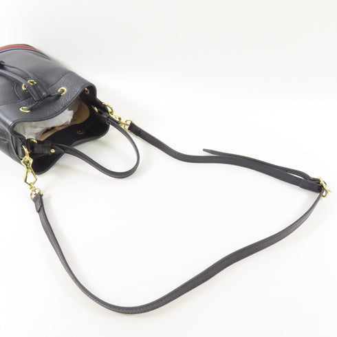 GUCCI GG GHW Ophidia 2 Way Shoulder Bag 719884 Calfskin Leather Black