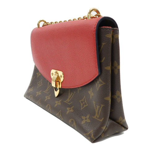 LOUIS VUITTON LV GHW Saint Placide Chain Shoulder Bag M43713 Monogram Brown/Red