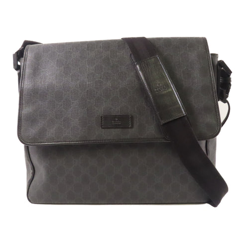 GUCCI GG Shoulder Bag 169935 PVC Coated Canvas Black