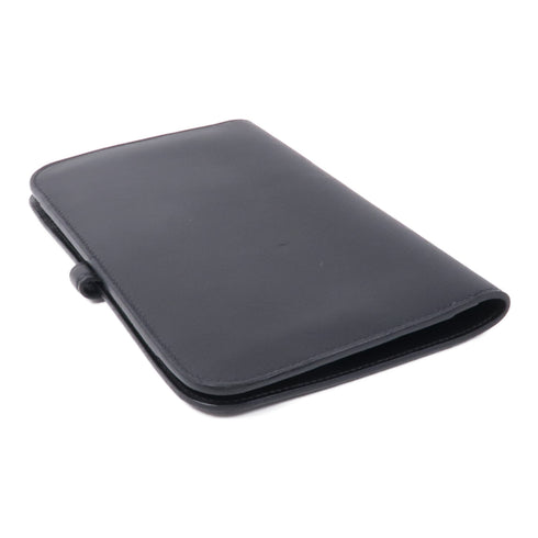 HERMES GHW Dogon Long Wallet Swift Leather Noir