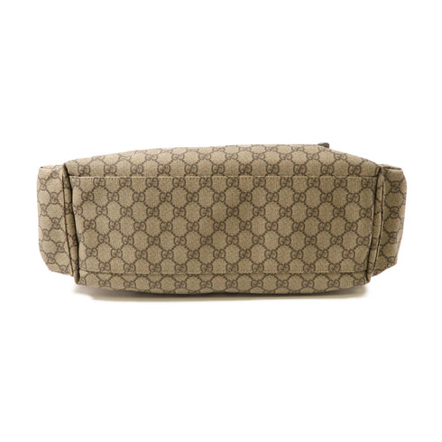 GUCCI GG GHW Shoulder Bag 211131 PVC Coated Canvas Brown