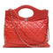 CHANEL Quilted CC SHW Chanel 31 2 Way Bag Calfskin Leather Red