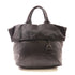 PRADA Handbag Nylon Leather Black