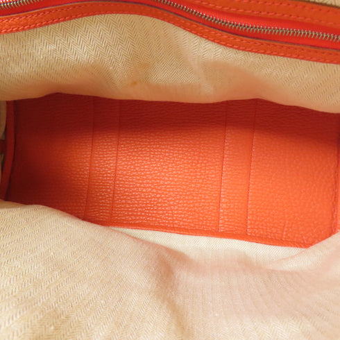 HERMES PHW Garden Party PM Tote Bag Negonda Leather Orange