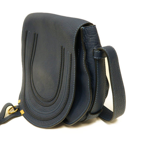 Chloe GHW Shoulder Bag Calfskin Leather Blue