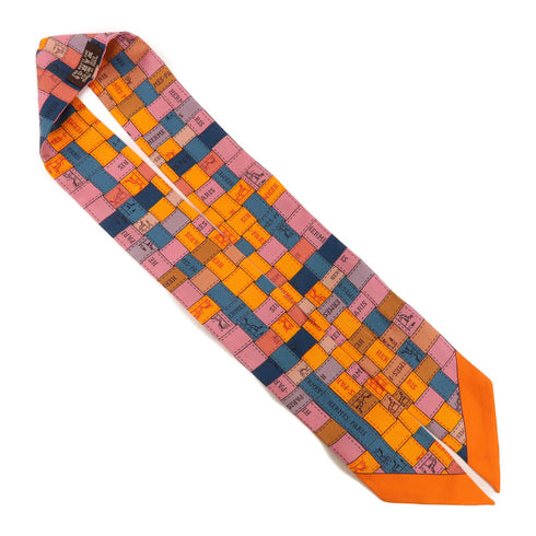 HERMES Twilly Silk Orange