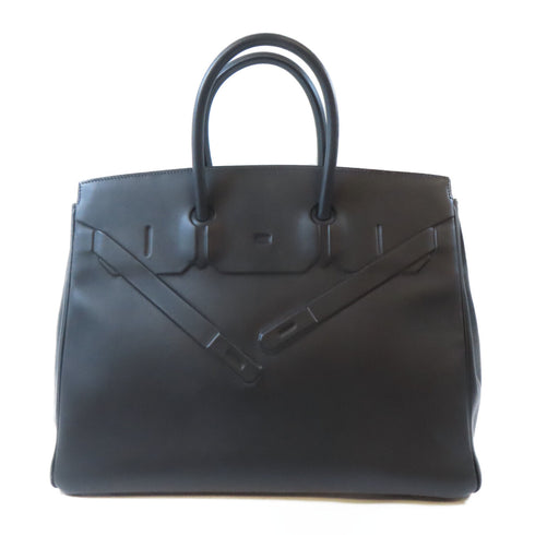 HERMES PHW Birkin 35 Handbag Swift Leather Black