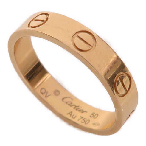 CARTIER Mini Love Ring 18K Rose Gold US#5.25 #50