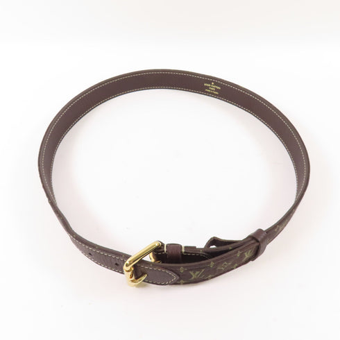 LOUIS VUITTON LV GHW Belt Monogram Mini Lin Leather Brown