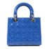 Christian Dior CD SHW Lady Dior Handbag Patent Leather Blue