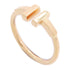 TIFFANY&CO T Wire Ring US#4.75 18K Rose Gold
