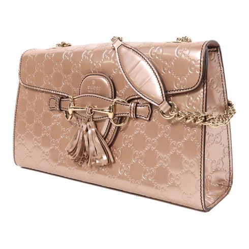 GUCCI GG GHW Emily Chain Shoulder Bag 295402 Leather Pink