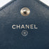 CHANEL Herringbone CC SHW Wallet Calfskin Leather Blue