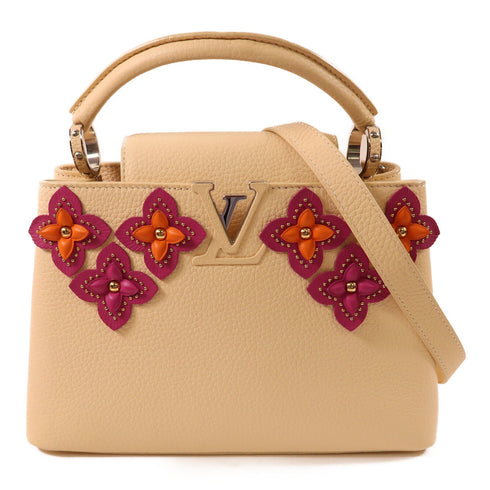 LOUIS VUITTON LV SHW Capucines BB 2 Way Bag M53661 Leather Light Beige