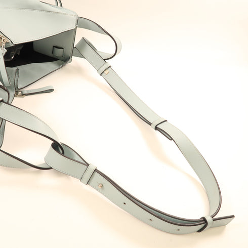 LOEWE SHW Hammock 2Way Shoulder Bag Calfskin Leather Blue