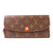 LOUIS VUITTON LV GHW Portefeuille Emily Long Wallet M62941 Monogram Brown/Red