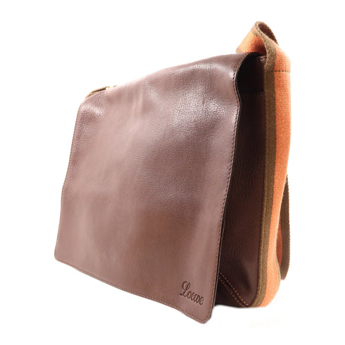 LOEWE GHW Messenger Bag Shoulder Bag Calfskin Leather Brown