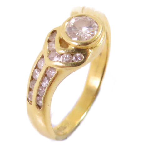 FINE JEWELRY 0.23ct Diamond Ring US#4.75 18K Yellow Gold