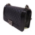 CHANEL Quilted SHW CC Boy Chanel 25 Chain Shoulder Bag Calfskin Leather Black