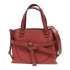 LOEWE GHW Gate Tote Bag 2 Way Shoulder Bag Handbag Calfskin Leather Red