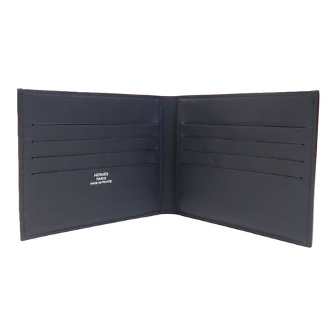 HERMES Wallet Evercolour Leather Noir Black