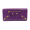 BALENCIAGA GHW City Long Wallet Lambskin Leather Purple