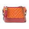 CHANEL Herringbone CC GHW SHW Chain Shoulder Bag Calfskin Leather Orange