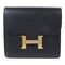 HERMES GHW Constance Wallet Veau Epsom Leather Noir