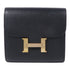 HERMES GHW Constance Wallet Veau Epsom Leather Noir