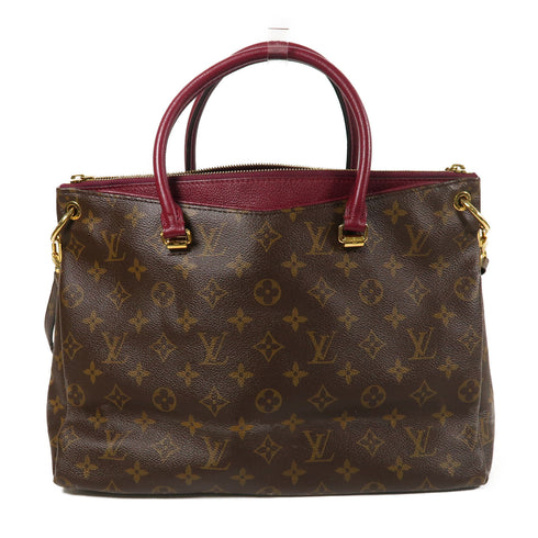 LOUIS VUITTON LV GHW Pallas 2 Way Shoulder Bag Monogram Brown/Purple