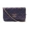 CHANEL CC SHW Wallet On Chain Chain Shoulder Bag Lambskin Leather Blue