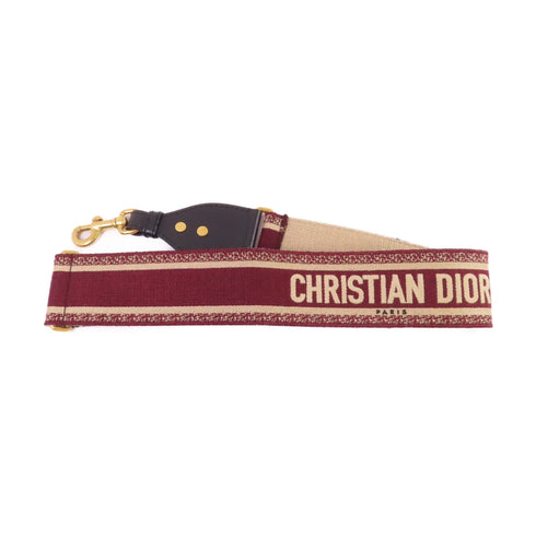 Christian Dior CD GHW Shoulder Strap Canvas Wine-Red
