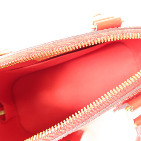 LOUIS VUITTON LV GHW Alma BB 2 Way Shoulder Bag M91606 Monogram Vernis Red