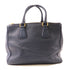 PRADA GHW Handbag Calfskin Leather Navy BN2420